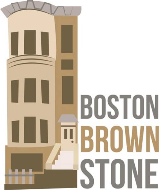 Picture of Boston Brownstone SVG File