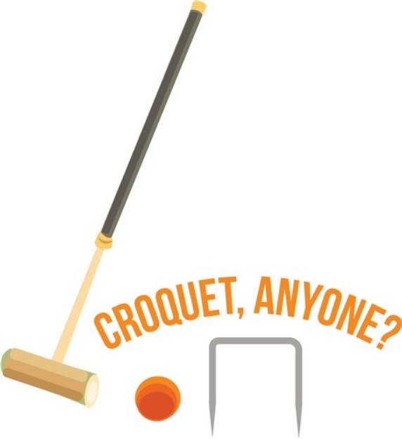 Picture of Croquet Anyone SVG File