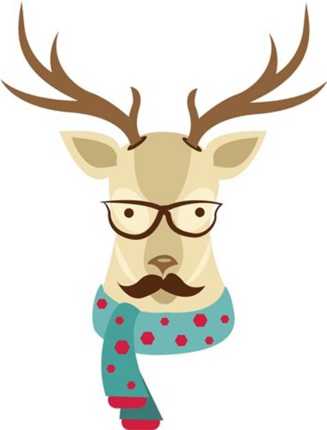 Picture of Reindeer Head SVG File