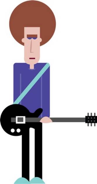 Picture of Guitar Player SVG File