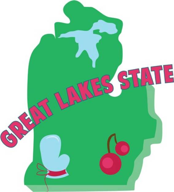 Picture of Great Lakes State SVG File