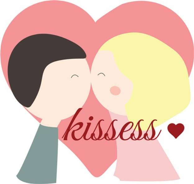 Picture of Valentine Kisses SVG File