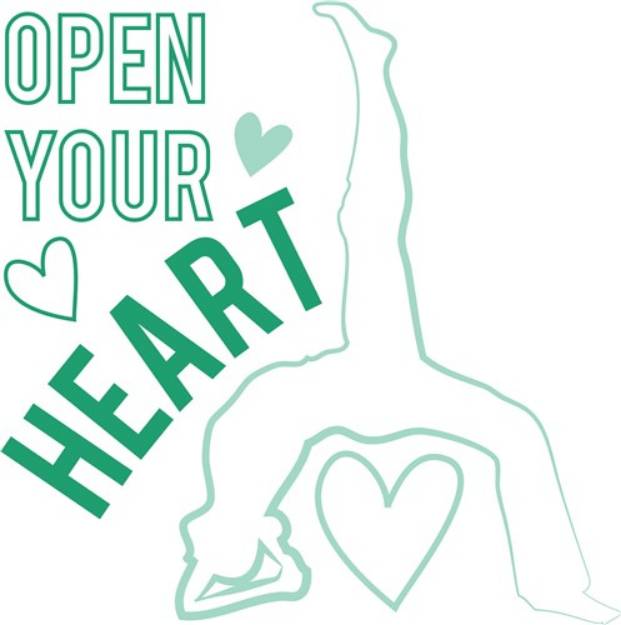 Picture of Open Your Heart Yoga SVG File