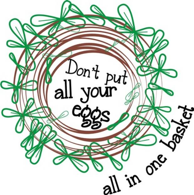 Picture of Eggs In A Basket SVG File