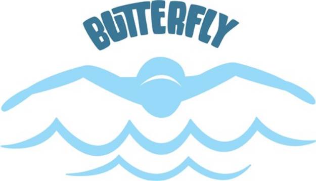 Picture of Butterfly Stroke SVG File