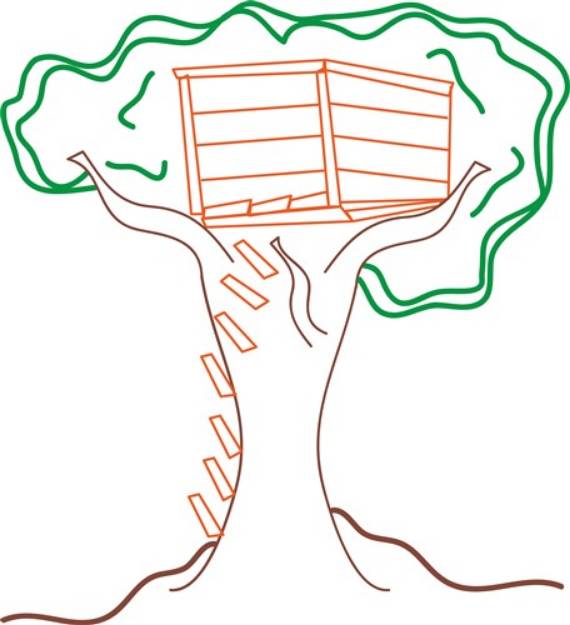 Picture of Tree House SVG File