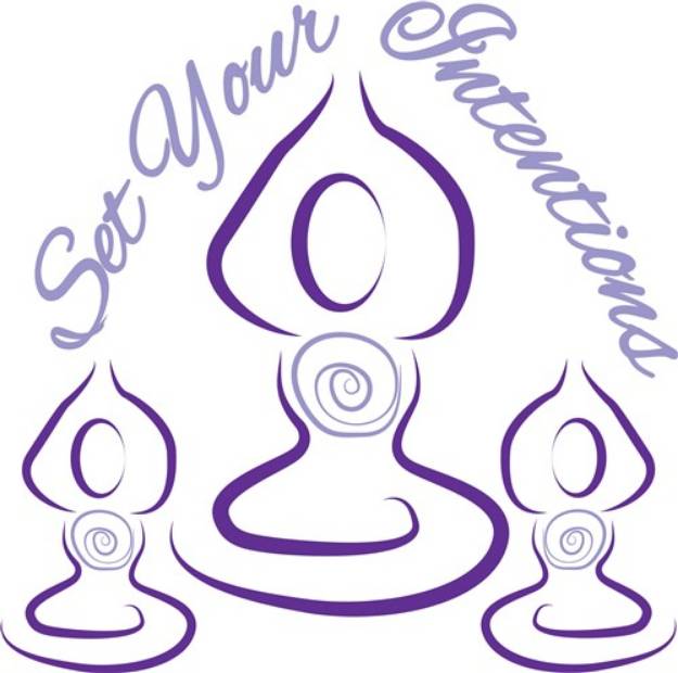 Picture of Set Your Intentions Yoga SVG File