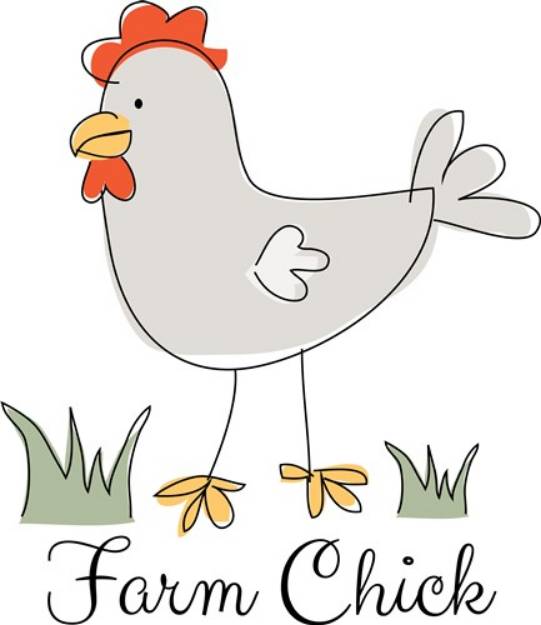 Picture of Farm Chick SVG File