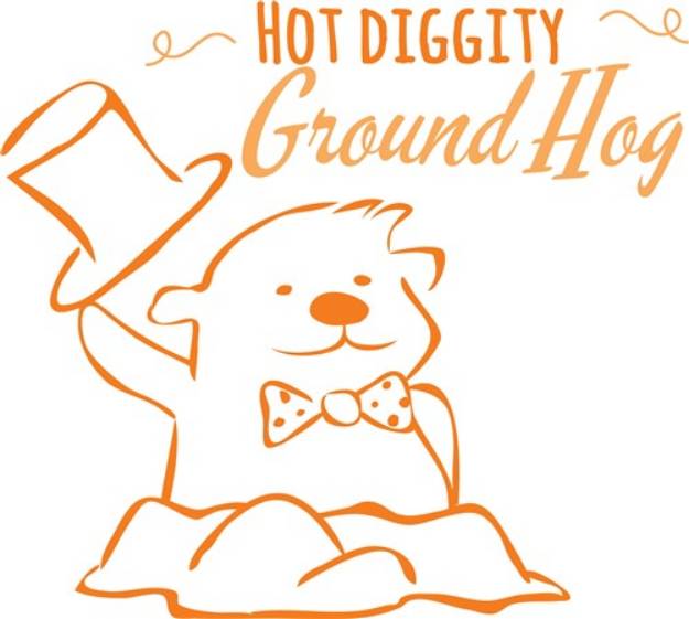 Picture of Hot Diggity Ground Hog SVG File