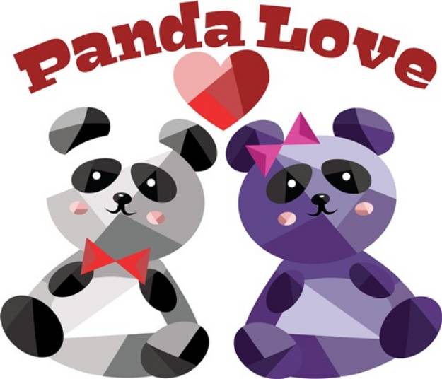 Picture of Panda Love SVG File