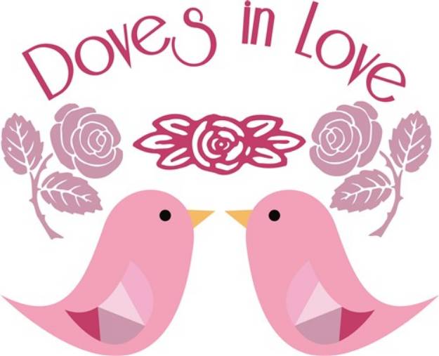 Picture of Doves In Love SVG File