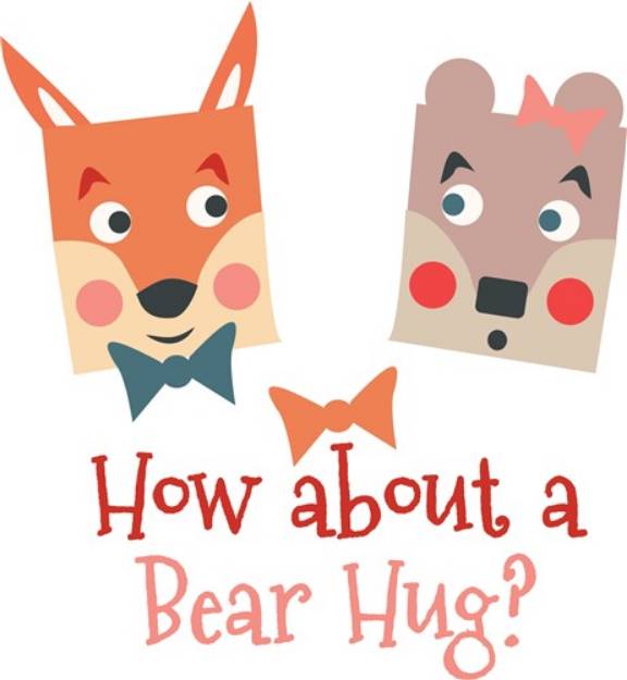 Picture of A Bear Hug SVG File