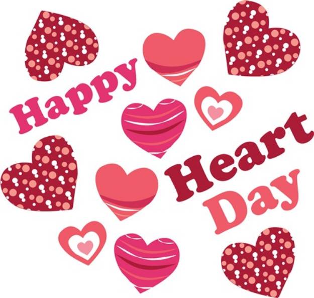 Picture of Happy Heart Day SVG File