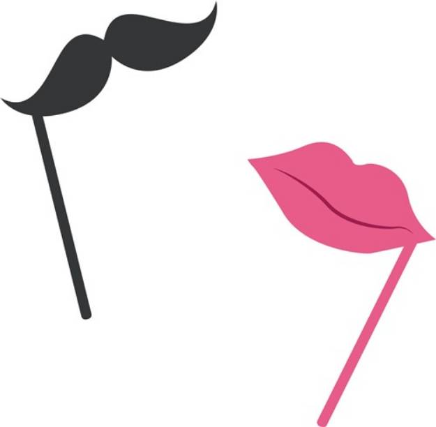 Picture of Moustache & Lips SVG File