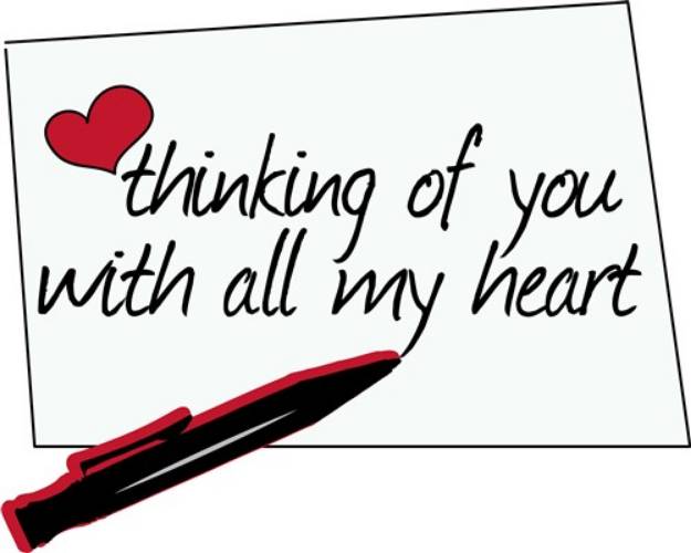 Picture of Thinking Of You SVG File