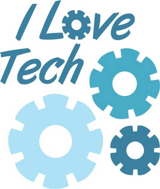Picture of I Love Tech SVG File