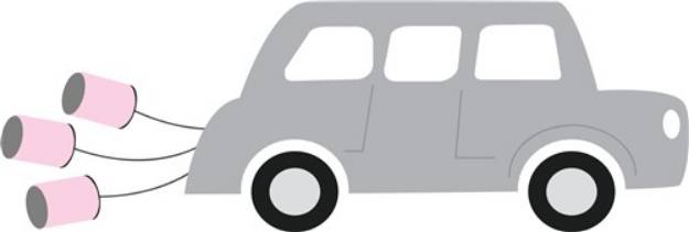 Picture of Newleywed Car SVG File