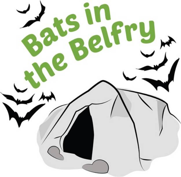 Picture of Bats In Belfry SVG File