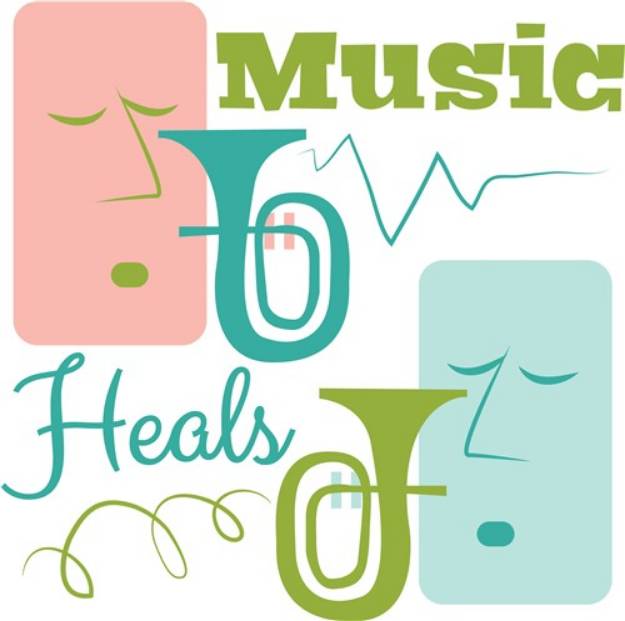 Picture of Music Heals SVG File