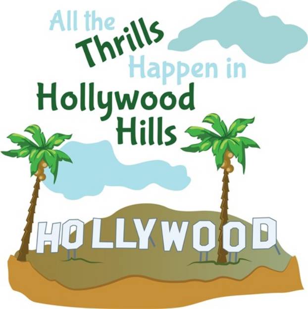 Picture of Hollywood Hills SVG File