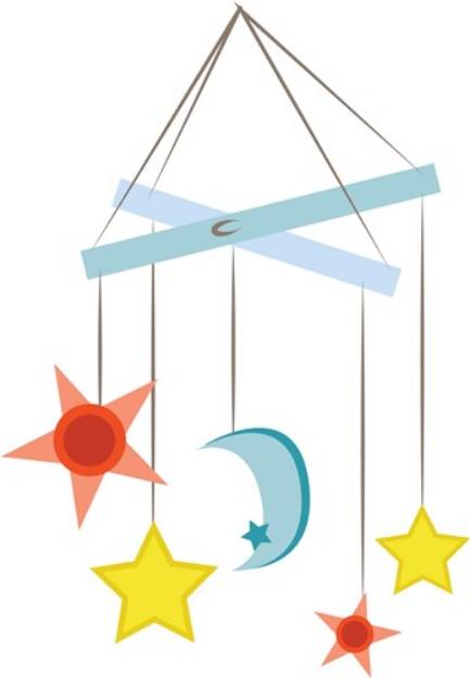 Picture of Star & Moon Mobile SVG File