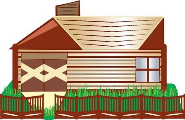 Picture of Log Cabin SVG File