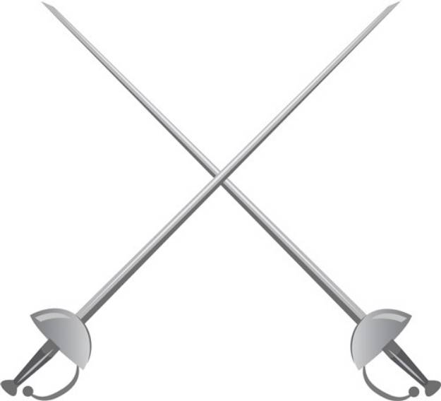 Picture of Rapier Swords SVG File