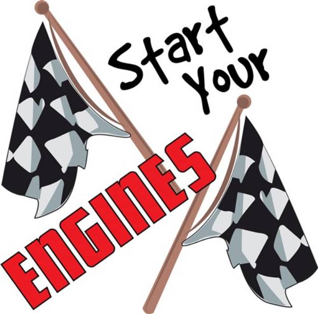 Picture of Start Your Engines SVG File