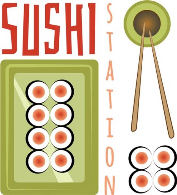 Picture of Sushi Station SVG File