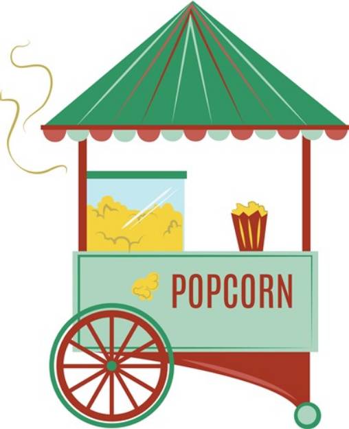 Picture of Popcorn Cart SVG File