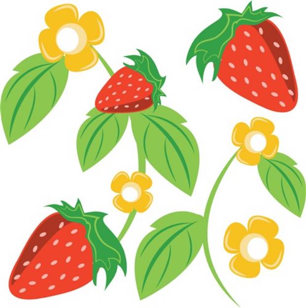 Picture of Strawberries SVG File