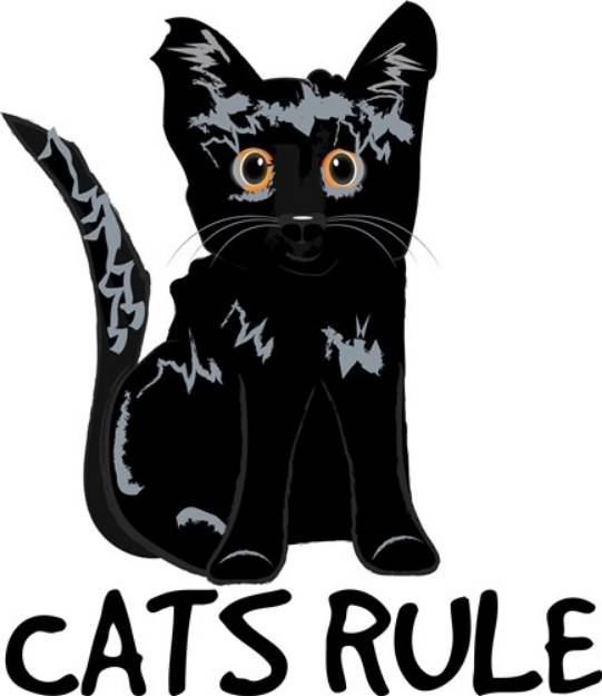 Picture of Cats Rule SVG File