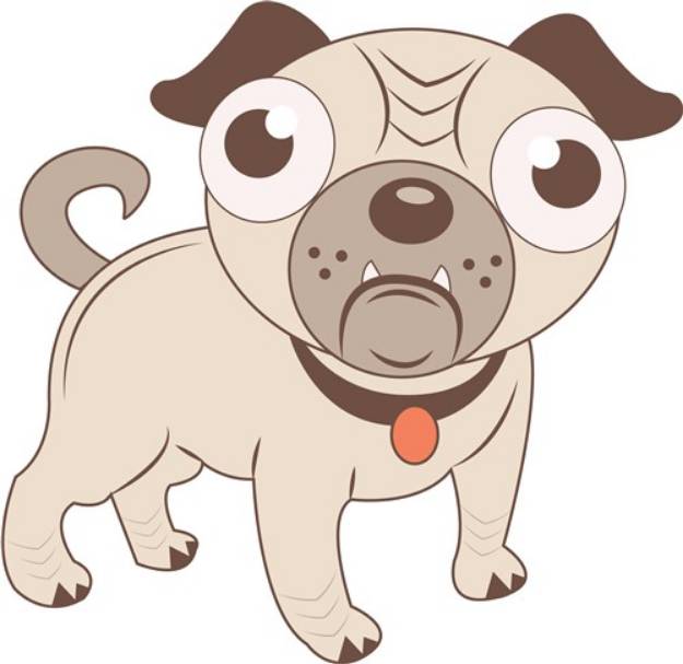 Picture of Pug Dog SVG File