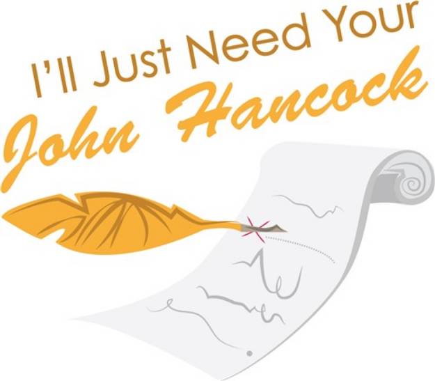 Picture of John Hancock SVG File