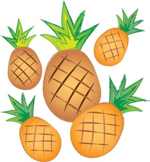 Picture of Pineapples SVG File