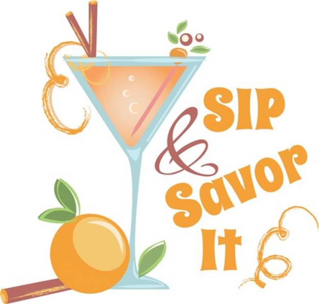 Picture of Sip & Savor SVG File