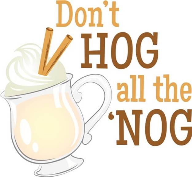 Picture of Hog The Nog SVG File