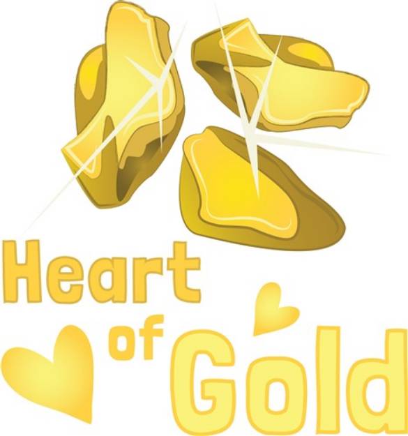 Picture of Heart Of Gold SVG File