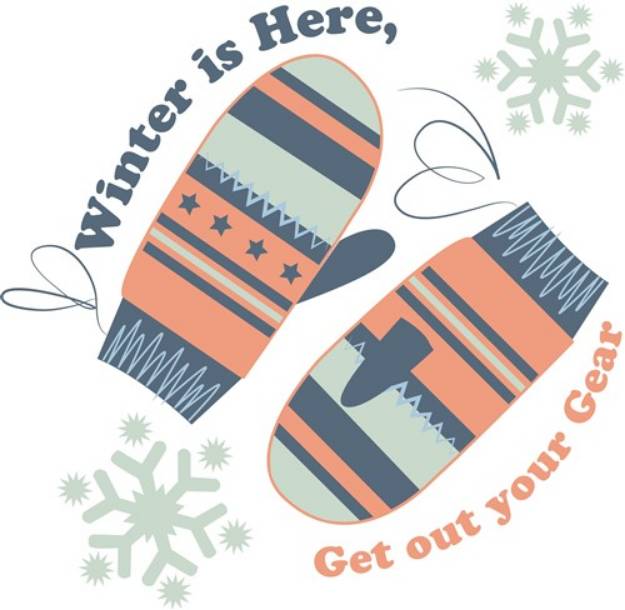 Picture of Winter Gear Mittens SVG File