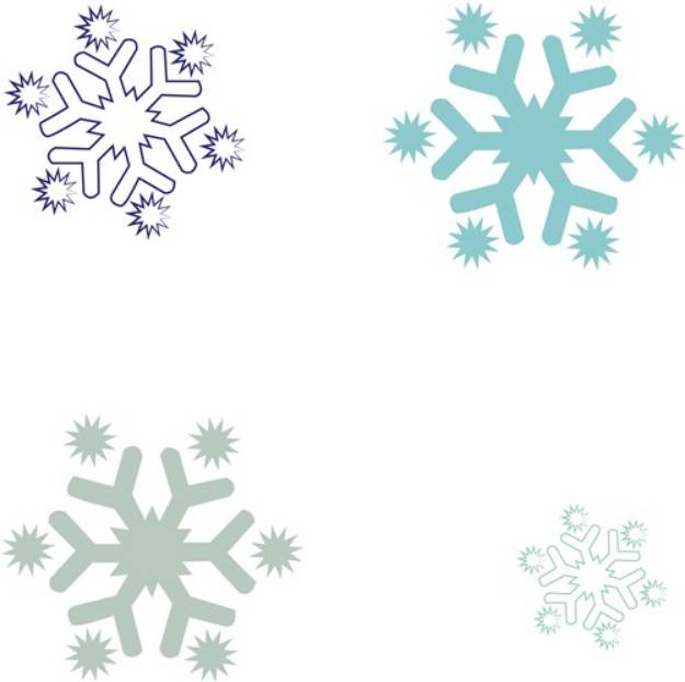 Picture of Snowflakes SVG File