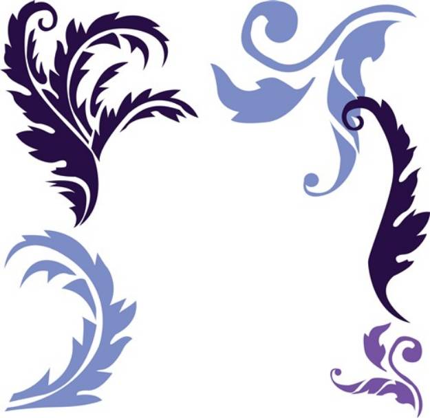 Picture of Feather Flourishes SVG File