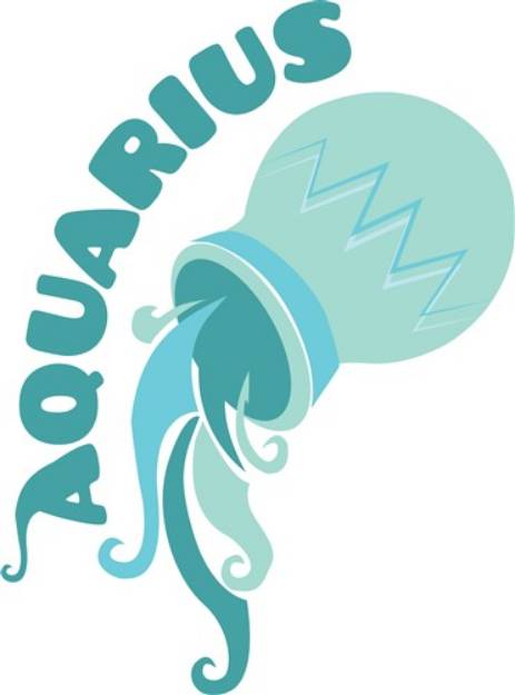 Picture of Aquarius Zodiac SVG File