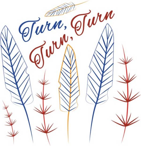 Picture of Turn, Turn, Turn Feathers SVG File