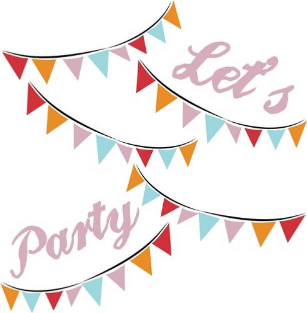 Picture of Lets Party Banner SVG File