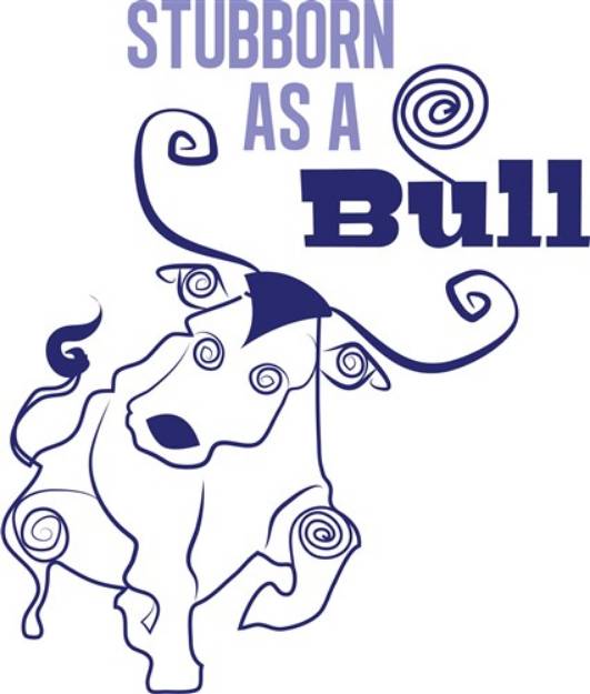 Picture of Stubborn As A Bull SVG File