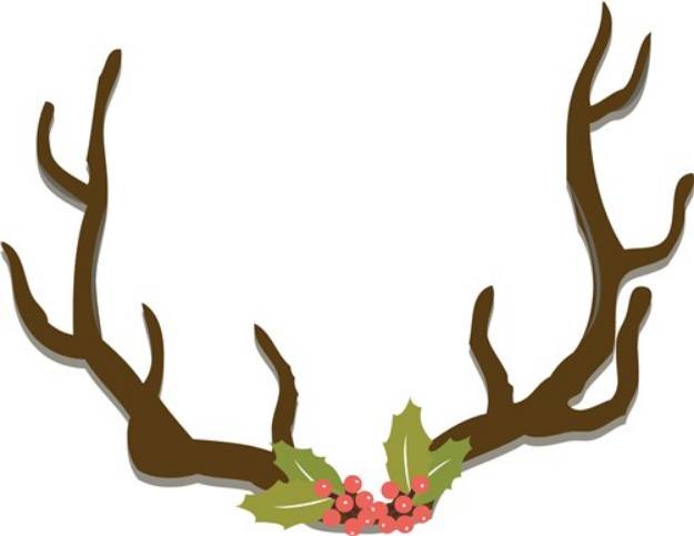 Picture of Holly Antlers SVG File