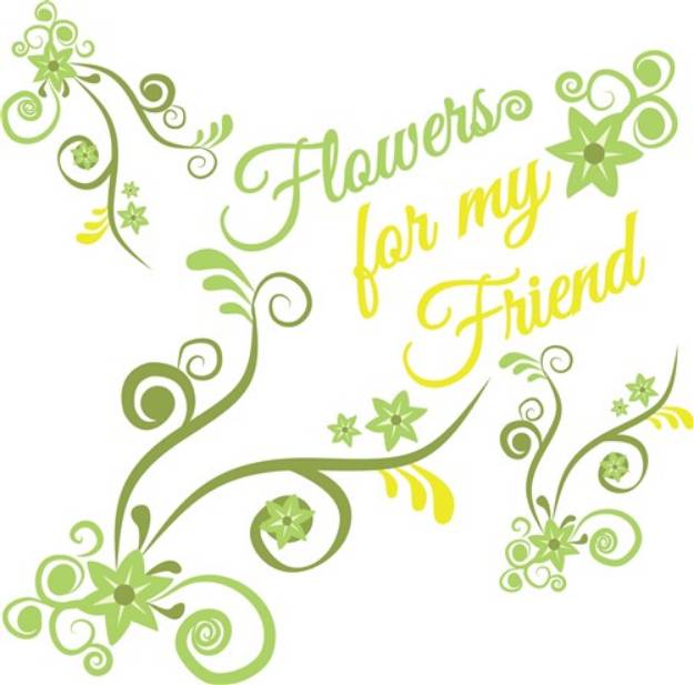 Picture of Flowers For Friend SVG File