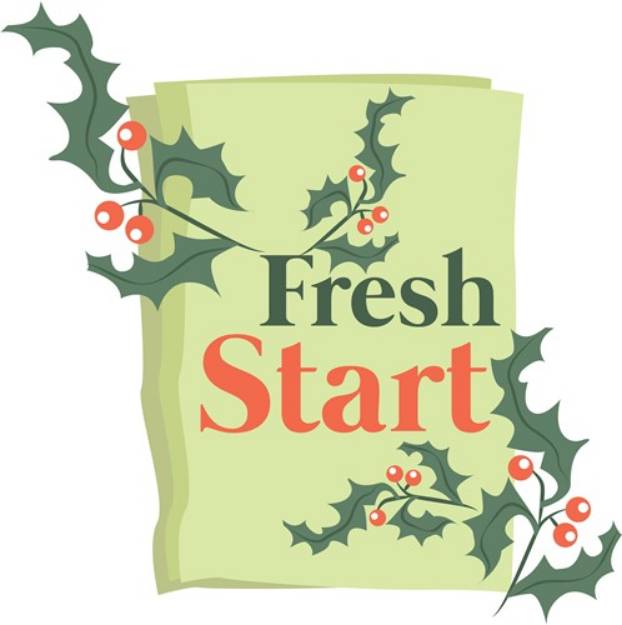 Picture of Fresh Start Holly SVG File