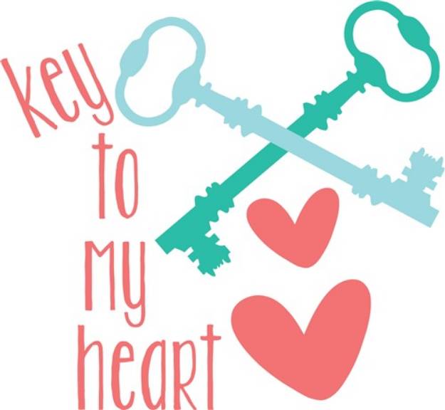 Picture of Key To My Heart SVG File