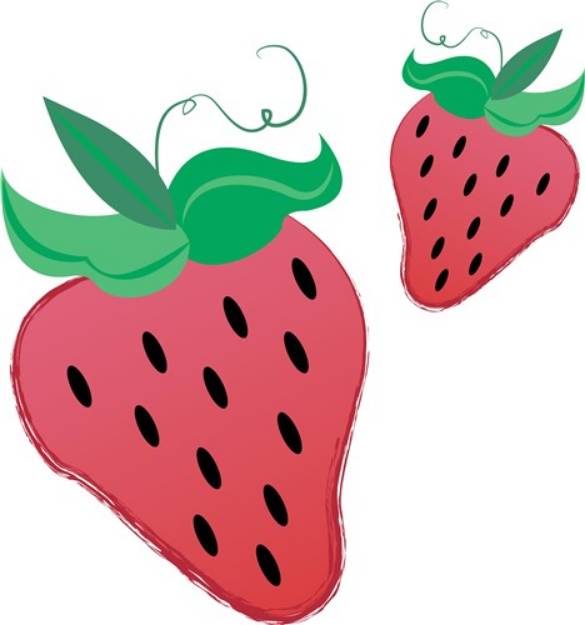 Picture of Strawberries SVG File